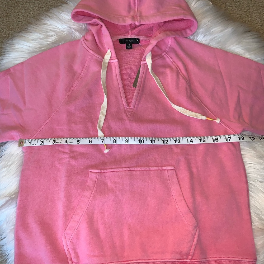 NWT J Crew V Neck Pink Hoodie XS - Picture 7 of 8